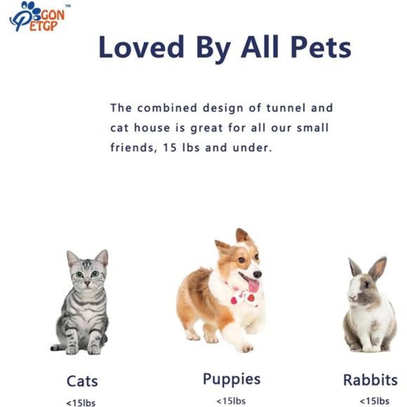 Cat Tunnel Toy and Cubes Combo, Cat Tunnels for Indoor Cats with Play Ball - Picture 4 of 6